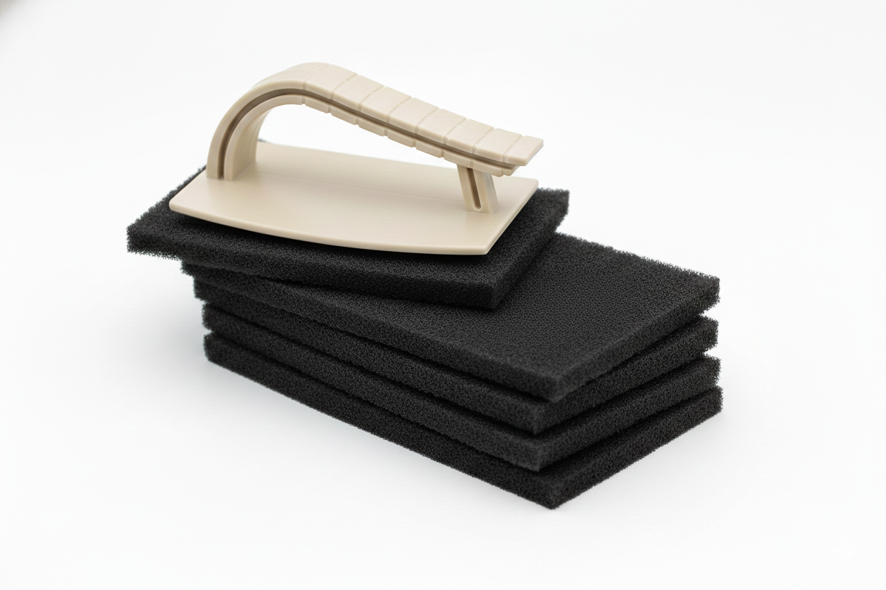 Scrubber pad with Handle